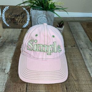 SIMPLE shoe Company Pink Green Stitching Toe CAP HAT eco friendly hemp